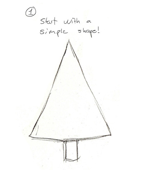 Drawing Christmas trees | The Story Elves - Help with writing, editing, illustrating and designing your own stories