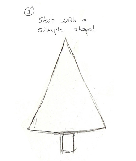 Drawing Christmas trees | The Story Elves - Help with writing, editing