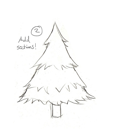 christmas tree drawings